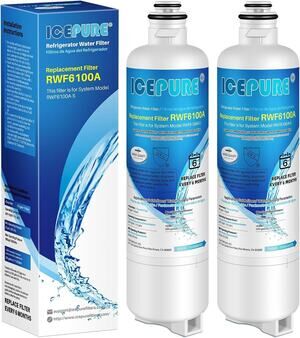 2 Pack ICEPURE RWF6100A Refrigerator Water Filter Replacement Bosch Sealed